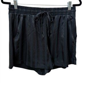 Abercrombie & Fitch Black Striped Sleepwear Shorts M Womens Lounge Pajamas